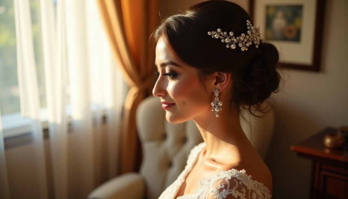 Guide pratique pour sublimer sa coiffure de mariée avec des pinces en strass et perles